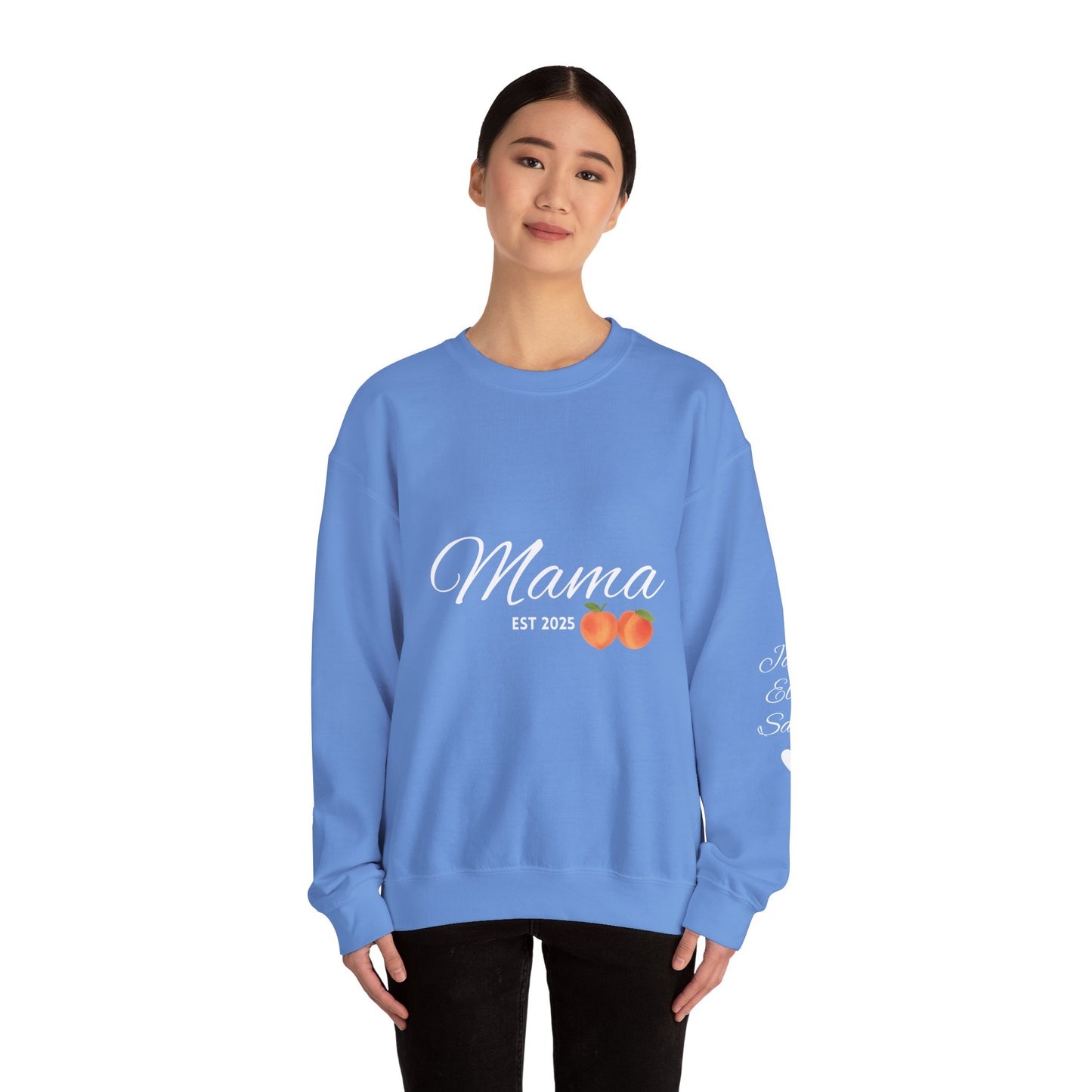 Mama EST 2025 Crewneck Sweatshirt, Perfect Gift for New Moms, Cozy Family Wear, Mother's Day Gift, Casual Everyday Style
