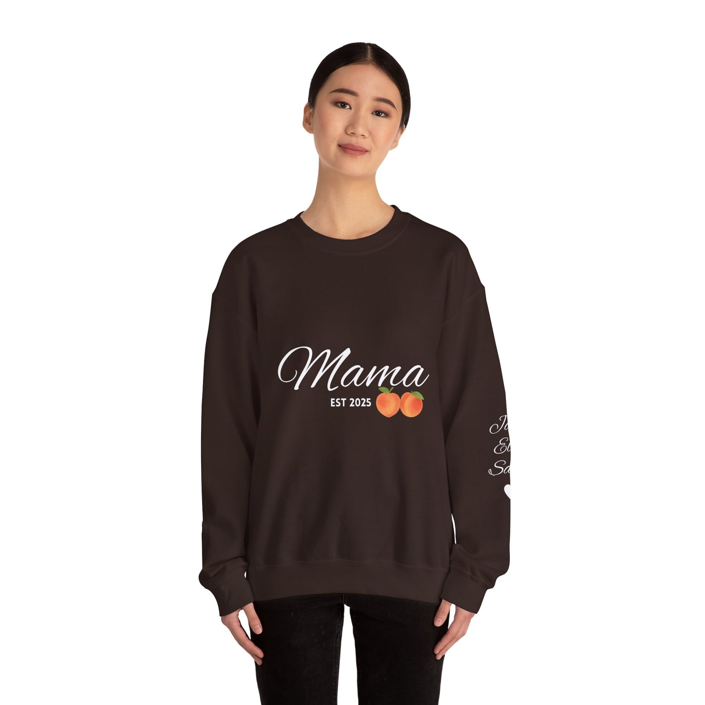 Mama EST 2025 Crewneck Sweatshirt, Perfect Gift for New Moms, Cozy Family Wear, Mother's Day Gift, Casual Everyday Style