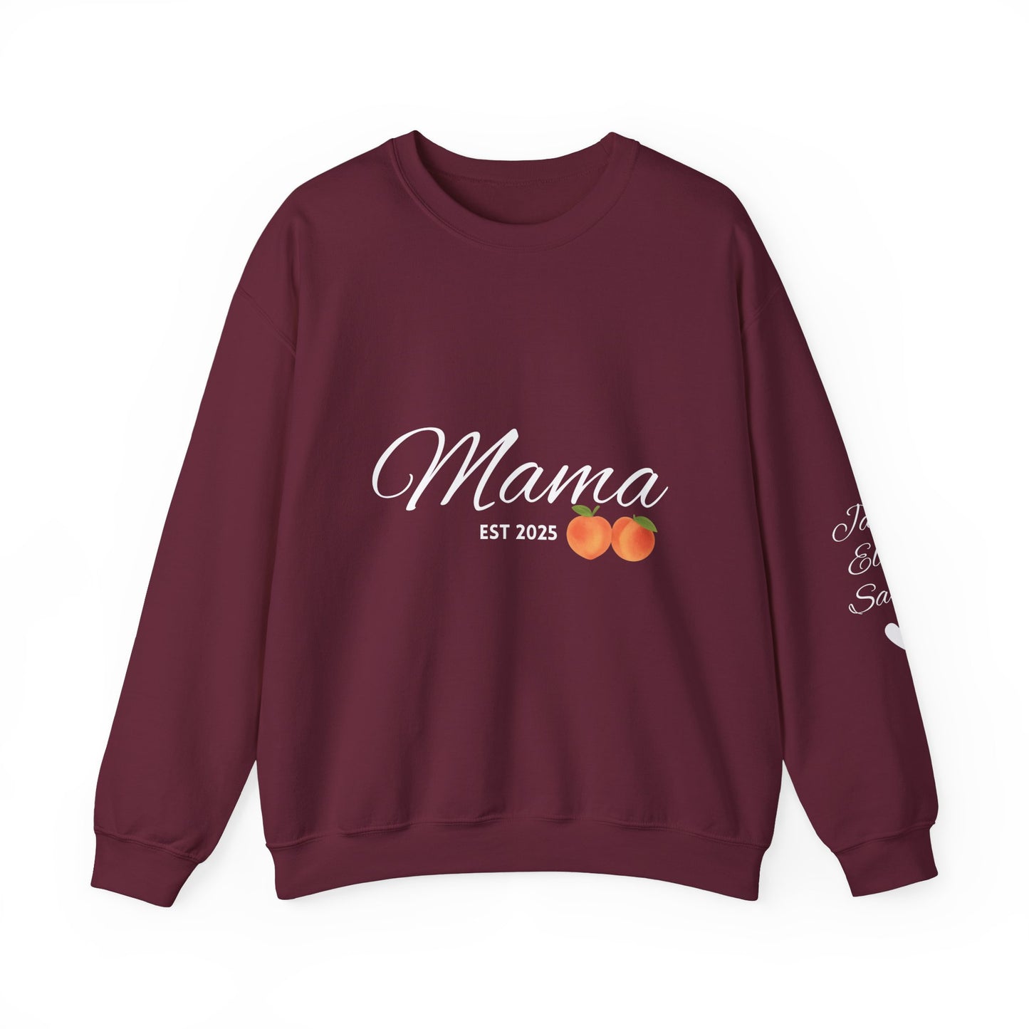 Mama EST 2025 Crewneck Sweatshirt, Perfect Gift for New Moms, Cozy Family Wear, Mother's Day Gift, Casual Everyday Style