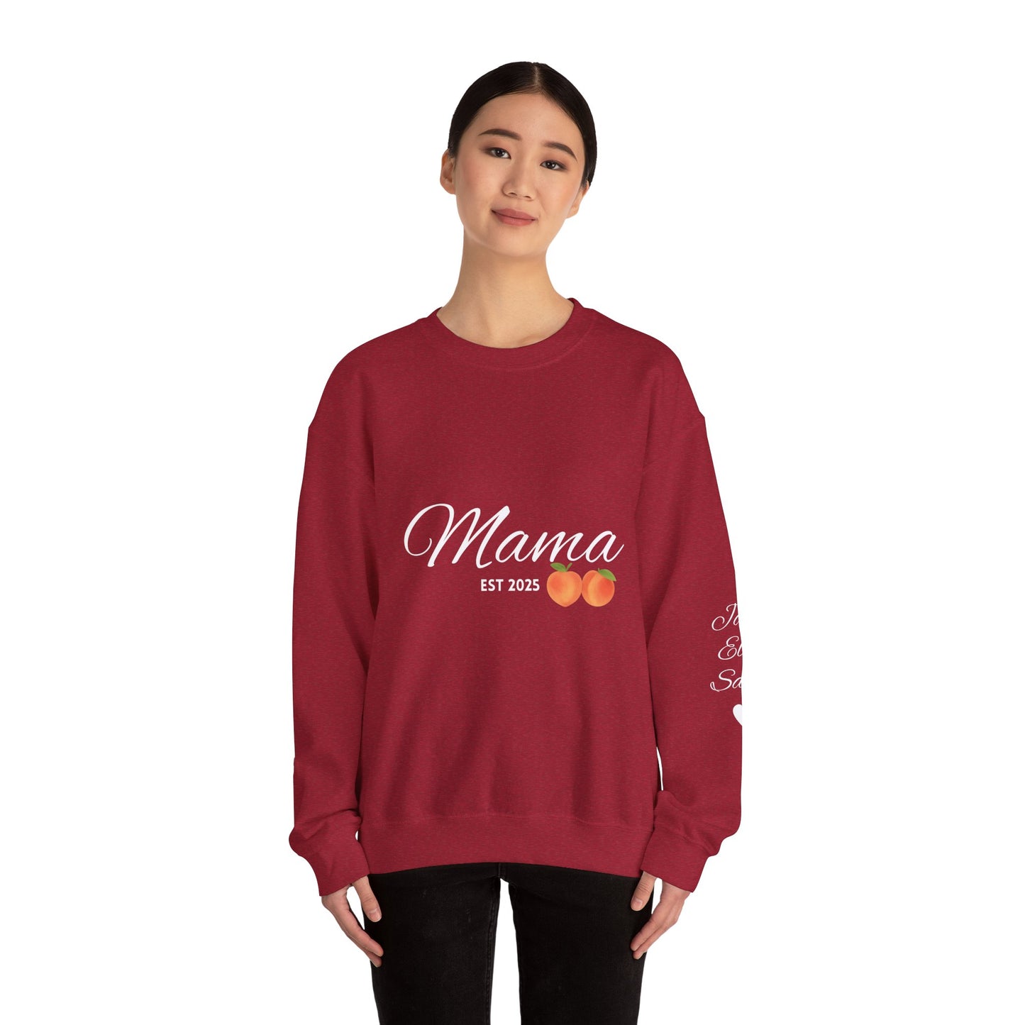 Mama EST 2025 Crewneck Sweatshirt, Perfect Gift for New Moms, Cozy Family Wear, Mother's Day Gift, Casual Everyday Style