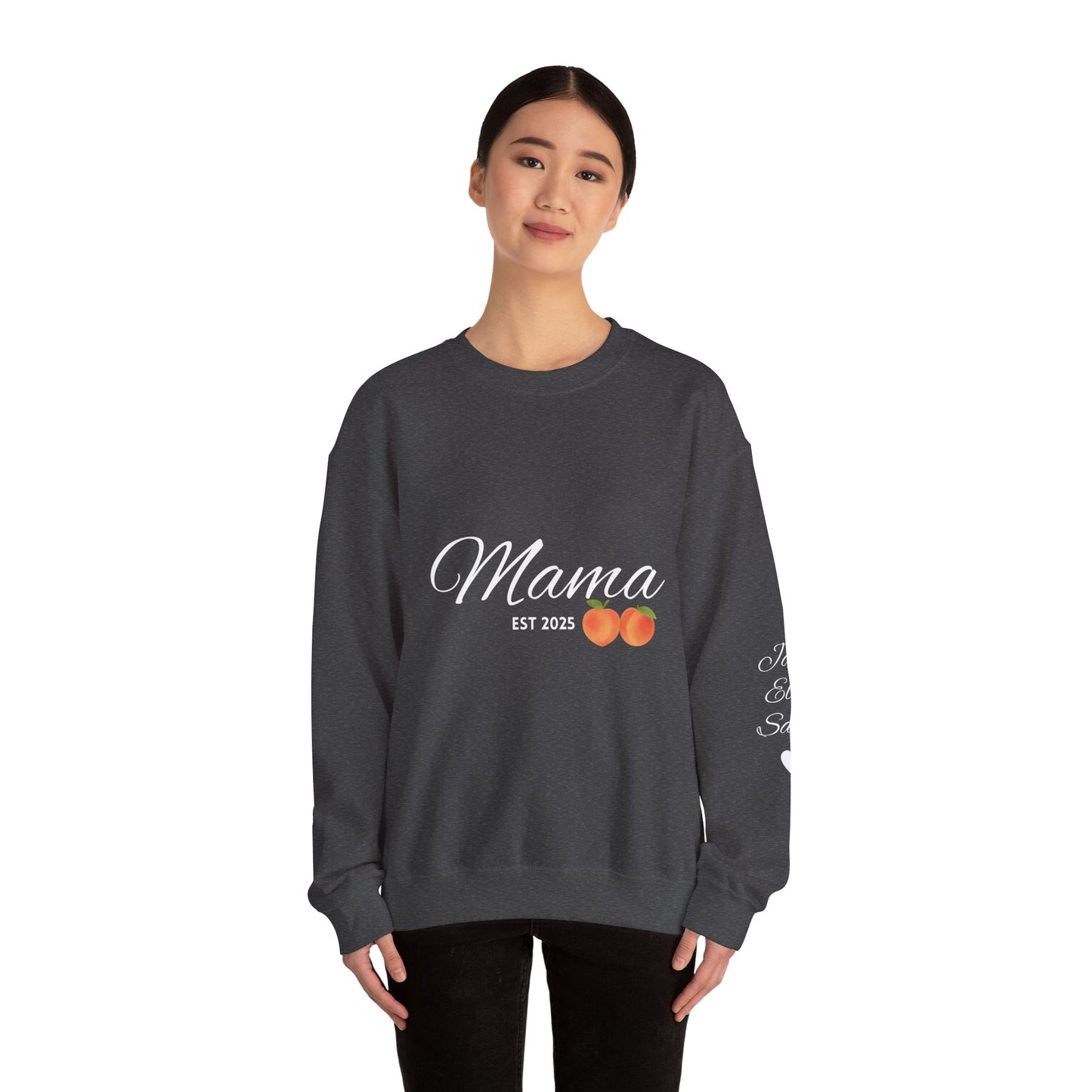 Mama EST 2025 Crewneck Sweatshirt, Perfect Gift for New Moms, Cozy Family Wear, Mother's Day Gift, Casual Everyday Style
