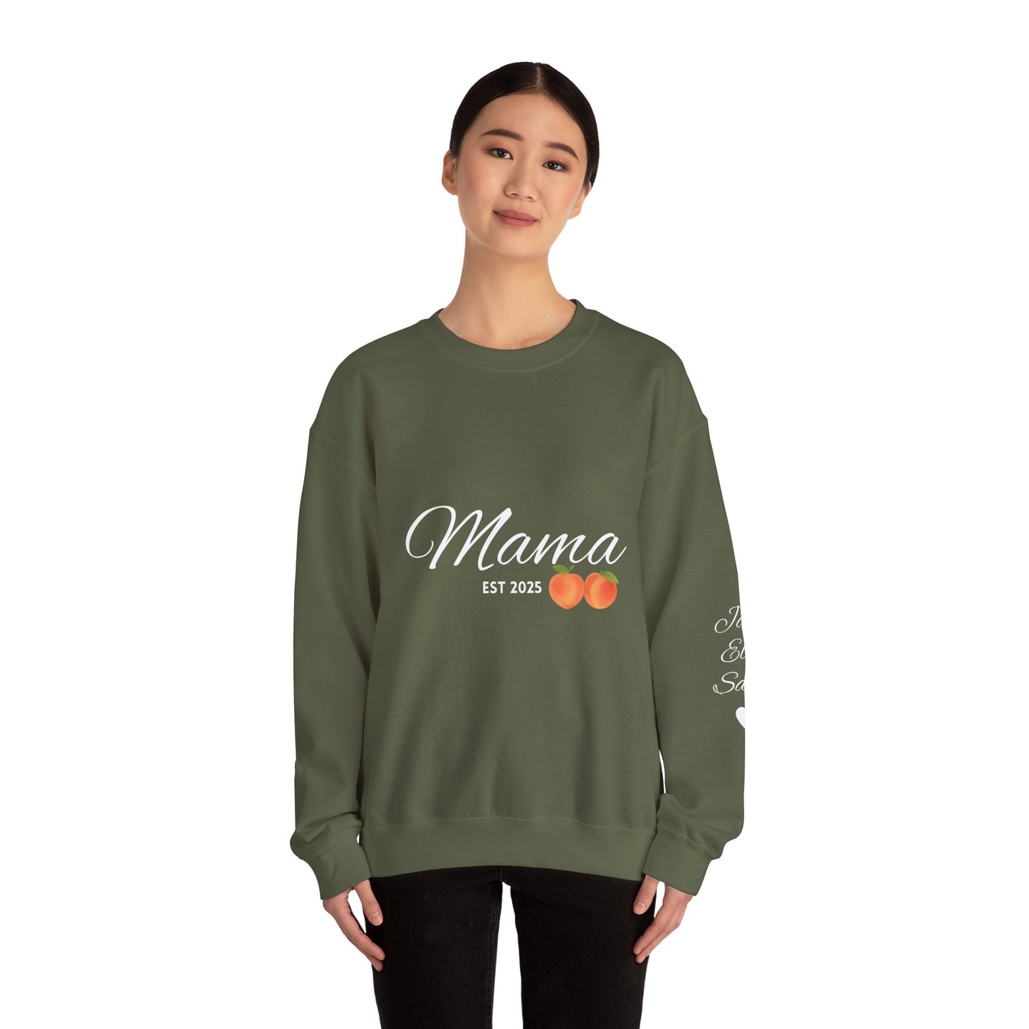 Mama EST 2025 Crewneck Sweatshirt, Perfect Gift for New Moms, Cozy Family Wear, Mother's Day Gift, Casual Everyday Style