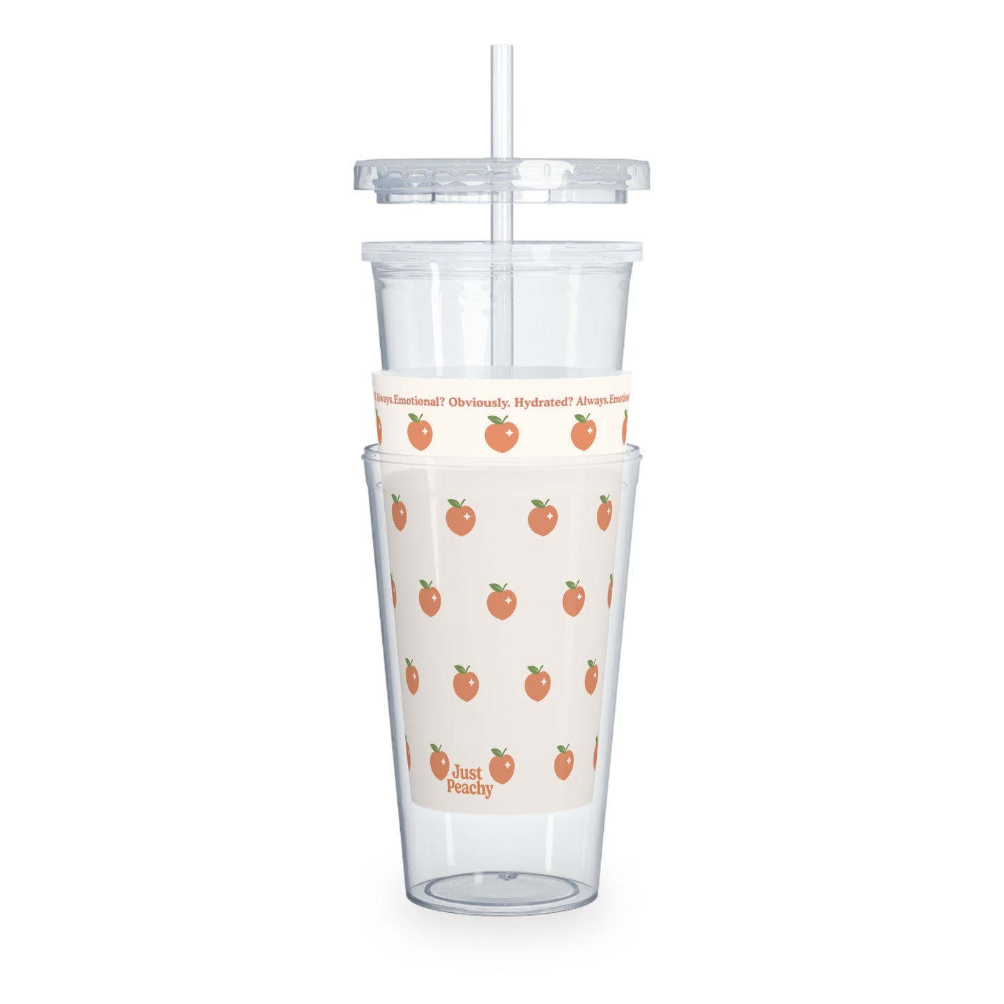 Funny Tumbler with Straw – 'Emotional? Obviously. Hydrated? Always.' Summer Cup