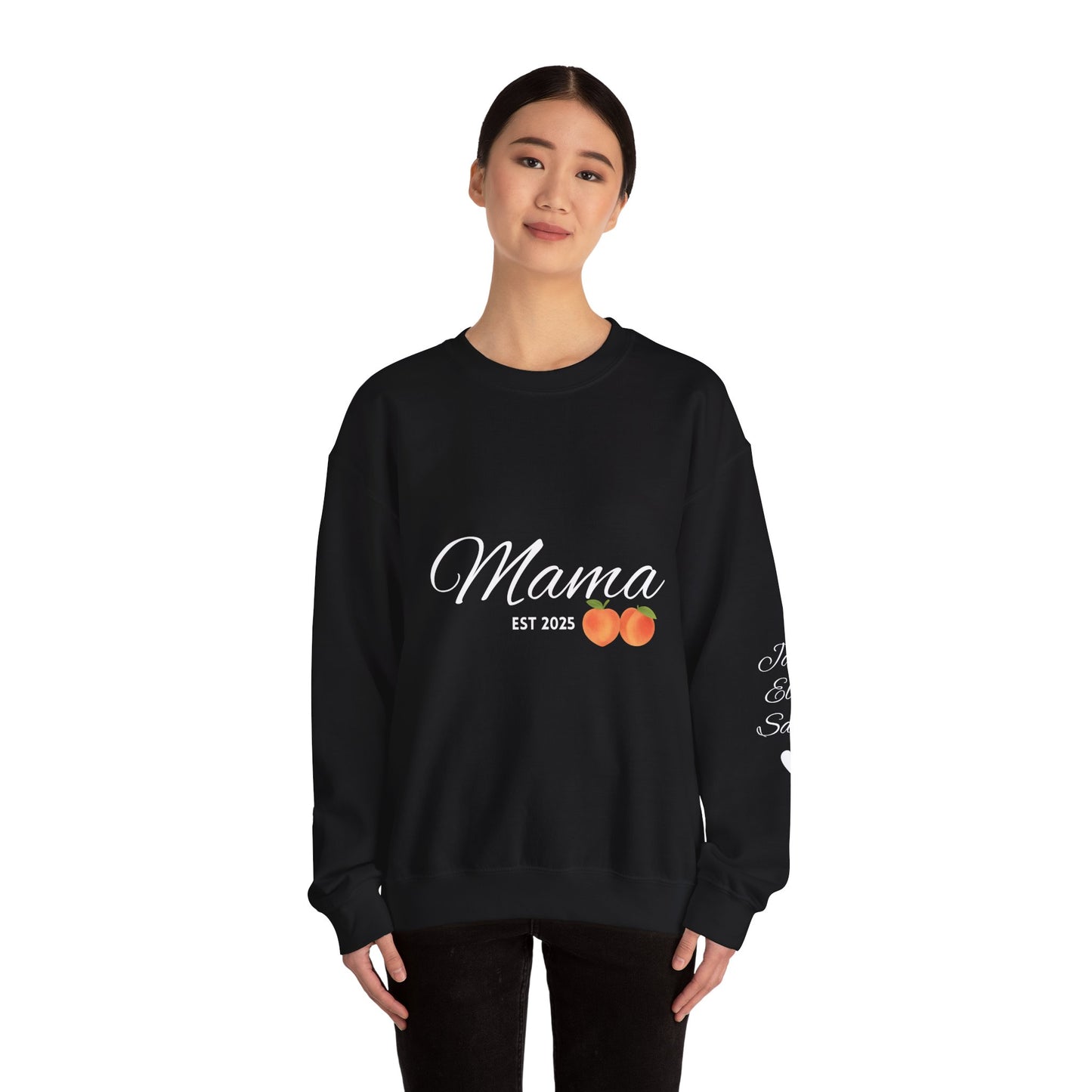 Mama EST 2025 Crewneck Sweatshirt, Perfect Gift for New Moms, Cozy Family Wear, Mother's Day Gift, Casual Everyday Style