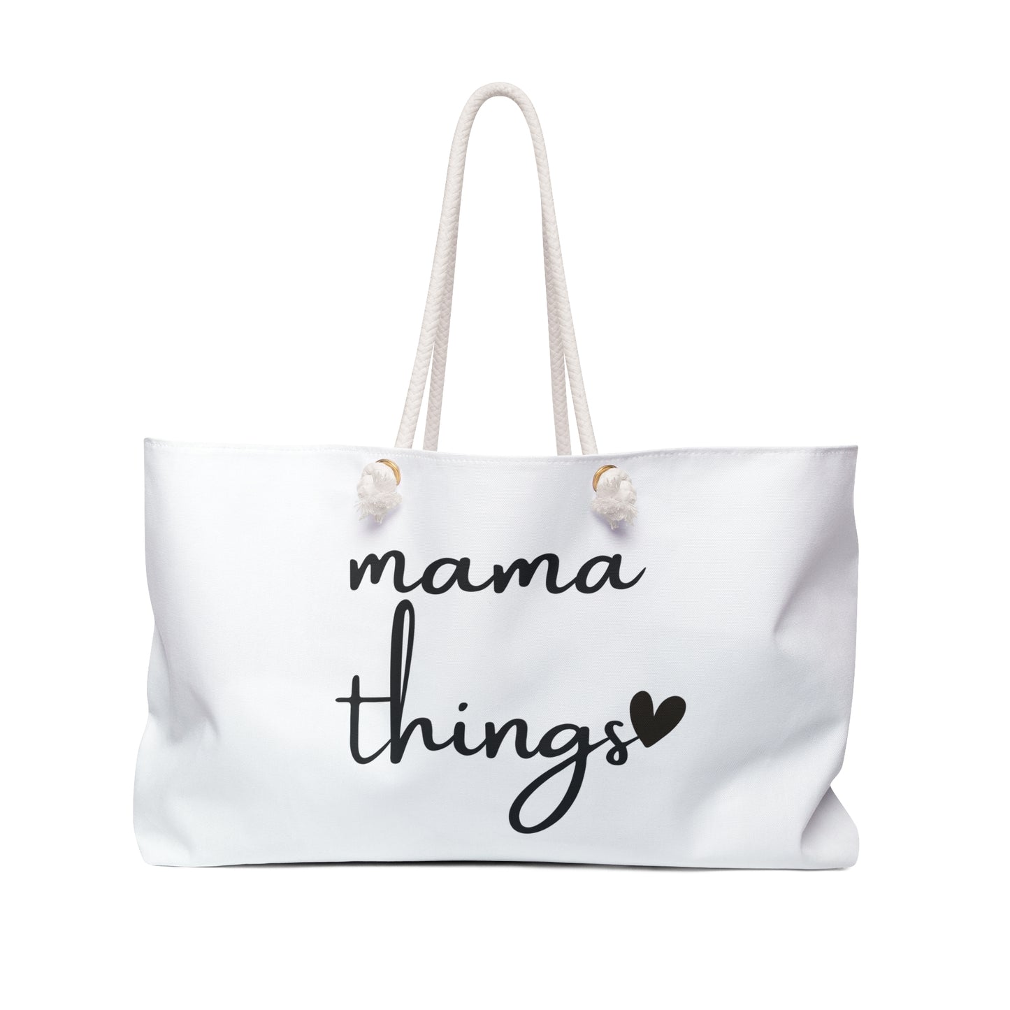 Custom "Mama Things" Weekender Bag – Personalized Oversized Tote for Moms, Nanas, & More | Travel, Beach, Everyday Use