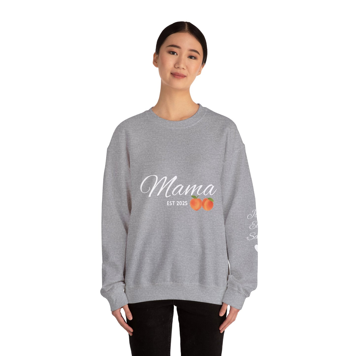 Mama EST 2025 Crewneck Sweatshirt, Perfect Gift for New Moms, Cozy Family Wear, Mother's Day Gift, Casual Everyday Style