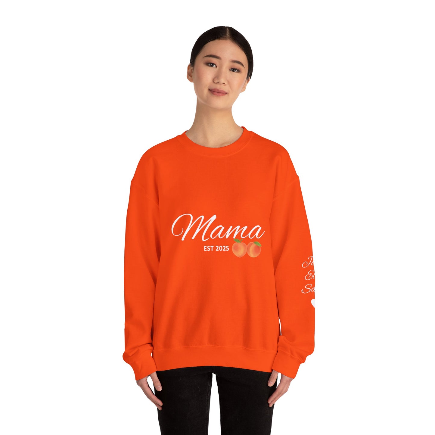Mama EST 2025 Crewneck Sweatshirt, Perfect Gift for New Moms, Cozy Family Wear, Mother's Day Gift, Casual Everyday Style