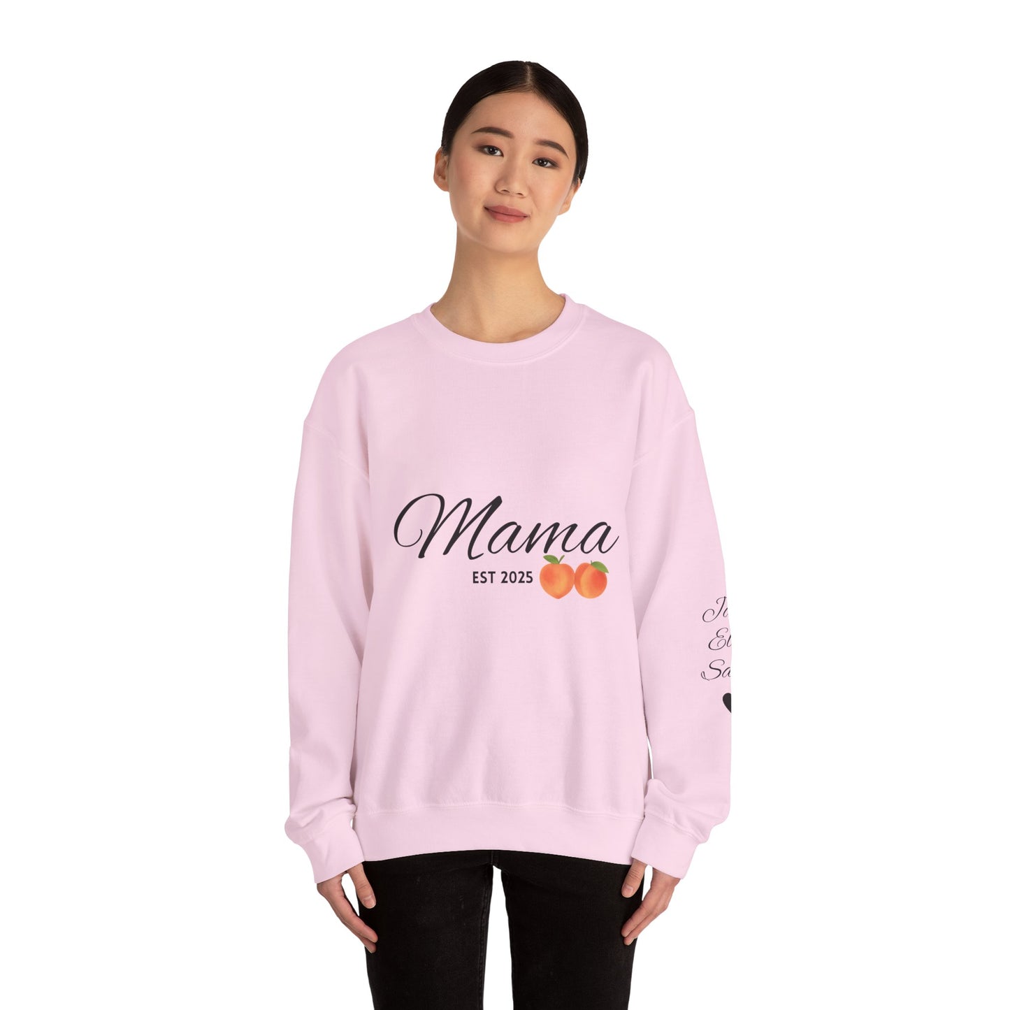 Mama EST 2025 Crewneck Sweatshirt, Perfect Gift for New Moms, Cozy Family Wear, Mother's Day Gift, Casual Everyday Style
