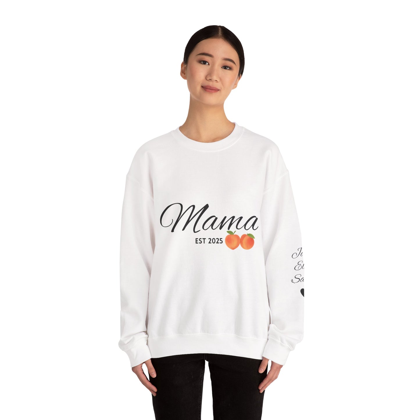 Mama EST 2025 Crewneck Sweatshirt, Perfect Gift for New Moms, Cozy Family Wear, Mother's Day Gift, Casual Everyday Style