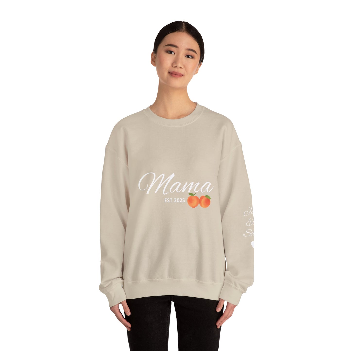 Mama EST 2025 Crewneck Sweatshirt, Perfect Gift for New Moms, Cozy Family Wear, Mother's Day Gift, Casual Everyday Style