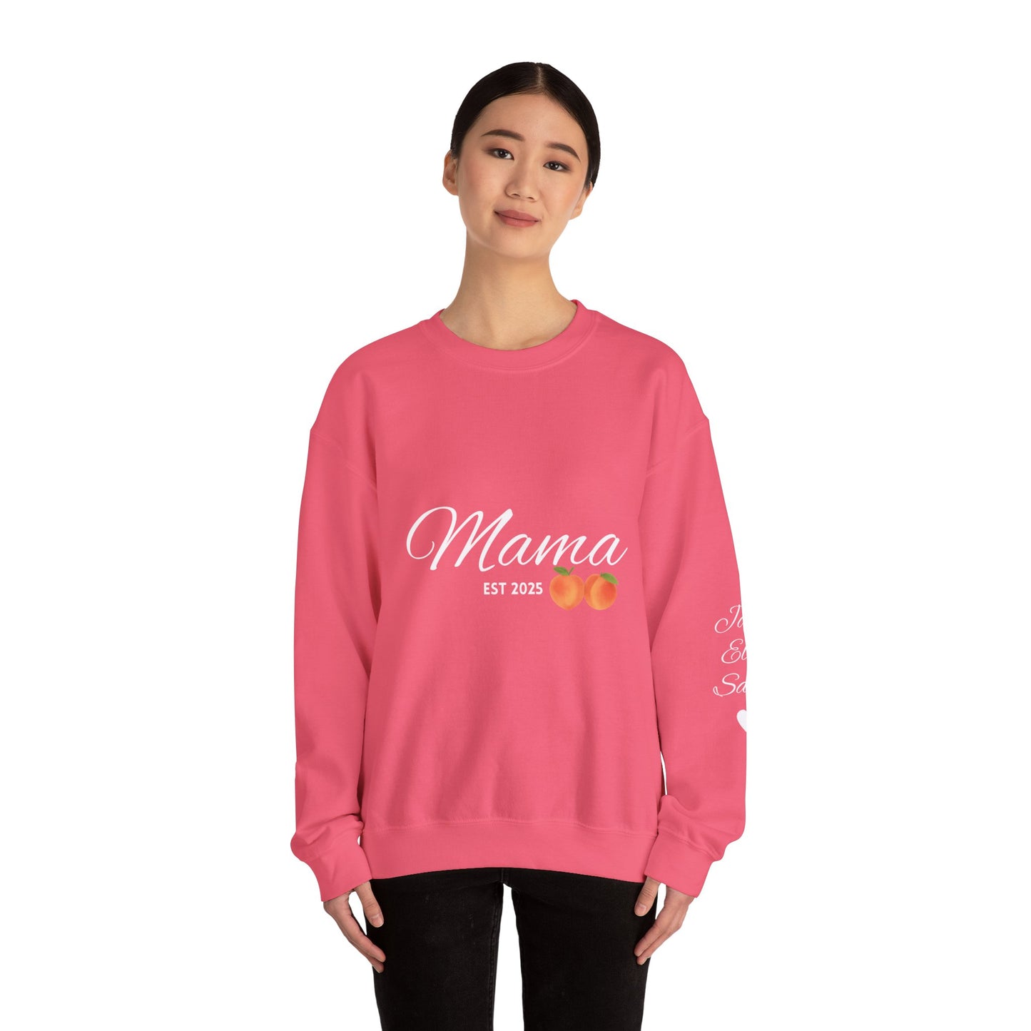 Mama EST 2025 Crewneck Sweatshirt, Perfect Gift for New Moms, Cozy Family Wear, Mother's Day Gift, Casual Everyday Style