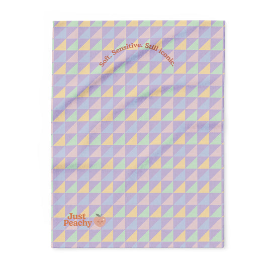 Soft. Sensitive. Still Iconic.” Arctic Fleece Blanket – Cozy Retro Vibes by Just Peachy