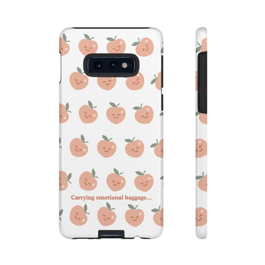 Cute Emotional Baggage Phone Case - Tough Protection with a Peachy Vibe